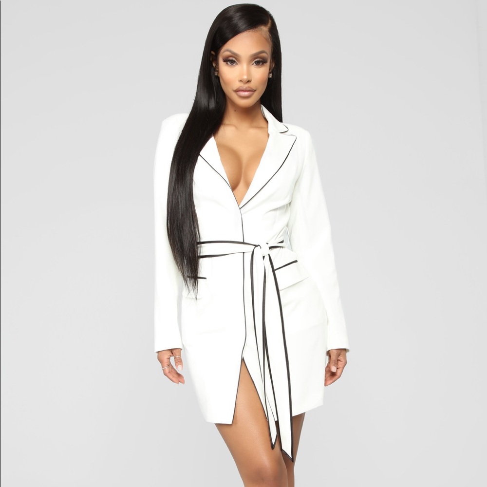 She's Sophisticated Blazer Dress - Ivory